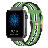 Maxbell Nylon Replacement Strap Watch Band for Xiaomi Smart Watch Black+Lime