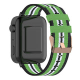 Maxbell Nylon Replacement Strap Watch Band for Xiaomi Smart Watch Black+Lime