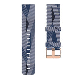 Maxbell Quick Release Replace Watch Band for Fitbit versa2/1/lite Blue+White