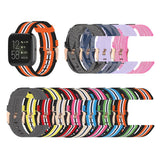 Maxbell Quick Release Replace Watch Band for Fitbit versa2/1/lite Blue+White