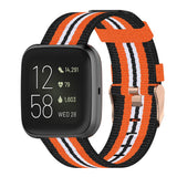 Maxbell Quick Release Replace Watch Band for Fitbit versa2/1/lite Black+Orange