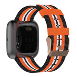 Maxbell Quick Release Replace Watch Band for Fitbit versa2/1/lite Black+Orange