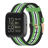 Maxbell Quick Release Replace Watch Band for Fitbit versa2/1/lite Black+Ligth Green