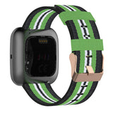 Maxbell Quick Release Replace Watch Band for Fitbit versa2/1/lite Black+Ligth Green
