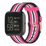 Maxbell Quick Release Replace Watch Band for Fitbit versa2/1/lite Black+Light Red