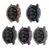 Maxbell Silicone Full Cover Screen Protective Case For Garmin Fenix 6s  Blue