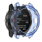 Maxbell Silicone Full Cover Screen Protective Case For Garmin Fenix 6s  Blue