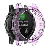 Maxbell 1 Piece Case Protective Cover for Garmin Watch Transparent Purple