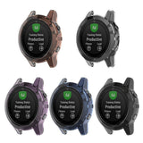 Maxbell 1 Piece Case Protective Cover for Garmin Watch Transparent Blue