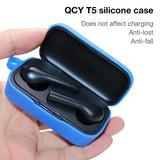Max Maxb Silicone Case For QCY T5 Wireless Headset Protective Sleeve Cover Blue