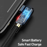 Maxbell 1.8m Type-C Fully Compatible Fast Charge Data Cable Spring Wire Black