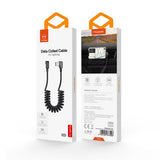 Maxbell 1.8m Type-C Fully Compatible Fast Charge Data Cable Spring Wire Black