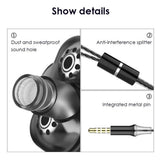 Max Maxb Single Speaker 1.2M Wired 3.5MM Earphone Earbuds HiFi Stereo Headset Black