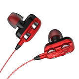 Max Maxb Single Speaker 1.2M Wired 3.5MM Earphone Earbuds HiFi Stereo Headset Red