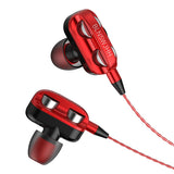 Max Maxb Single Speaker 1.2M Wired 3.5MM Earphone Earbuds HiFi Stereo Headset Red