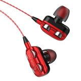 Max Maxb Single Speaker 1.2M Wired 3.5MM Earphone Earbuds HiFi Stereo Headset Red