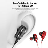 Max Maxb Single Speaker 1.2M Wired 3.5MM Earphone Earbuds HiFi Stereo Headset Red