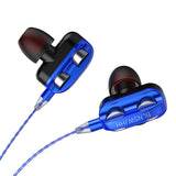 Max Maxb Single Speaker 1.2M Wired 3.5MM Earphone Earbuds HiFi Stereo Headset Blue