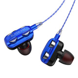 Max Maxb Single Speaker 1.2M Wired 3.5MM Earphone Earbuds HiFi Stereo Headset Blue