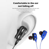 Max Maxb Single Speaker 1.2M Wired 3.5MM Earphone Earbuds HiFi Stereo Headset Blue