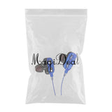 Max Maxb Single Speaker 1.2M Wired 3.5MM Earphone Earbuds HiFi Stereo Headset Blue