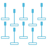 Maxbell 10Pcs Dustproof Plug Case Anti-Friction for Garmin fenix5x / 6x  Light Blue