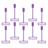 Maxbell 10Pcs Dustproof Plug Case Anti-Friction for Garmin fenix5x / 6x  Purple