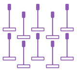 Maxbell 10Pcs Dustproof Plug Case Anti-Friction for Garmin fenix5x / 6x  Purple
