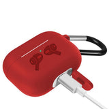 Maxbell Earphone 3D Protctive Case for Apple Airpods Pro Silicone Storage Box Purple red