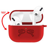 Maxbell Earphone 3D Protctive Case for Apple Airpods Pro Silicone Storage Box Purple red