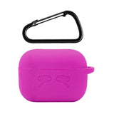 Maxbell Earphone 3D Protctive Case for Apple Airpods Pro Silicone Storage Box Purple red