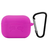 Maxbell Earphone 3D Protctive Case for Apple Airpods Pro Silicone Storage Box Purple red