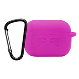 Maxbell Earphone 3D Protctive Case for Apple Airpods Pro Silicone Storage Box Purple red