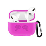 Maxbell Earphone 3D Protctive Case for Apple Airpods Pro Silicone Storage Box Purple red