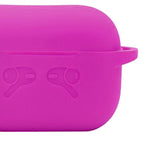 Maxbell Earphone 3D Protctive Case for Apple Airpods Pro Silicone Storage Box Purple red