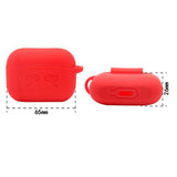 Maxbell Earphone 3D Protctive Case for Apple Airpods Pro Silicone Storage Box Purple red