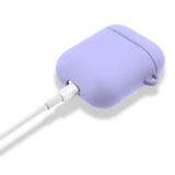 Maxbell Bluetooth Earphone Silica gel Dust Proof Cover For Airpods1  2 Purple