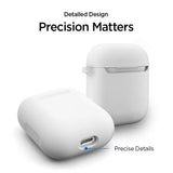 Maxbell Earphone 3D Protctive Case for Apple Airpods Soft Silicone Cover White