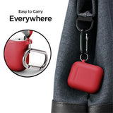 Maxbell Earphone 3D Protctive Case for Apple Airpods Soft Silicone Cover Red