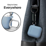 Maxbell Earphone 3D Protctive Case for Apple Airpods Soft Silicone Cover Light Blue