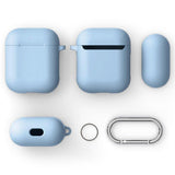 Maxbell Earphone 3D Protctive Case for Apple Airpods Soft Silicone Cover Light Blue