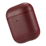 Maxbell Protective Leather Case Cover - Anti Lost Skin Case for Airpods Wine Red