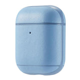 Maxbell Protective Leather Case Cover - Anti Lost Skin Case for Airpods Sky Blue