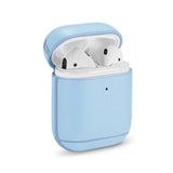 Maxbell Protective Leather Case Cover - Anti Lost Skin Case for Airpods Sky Blue