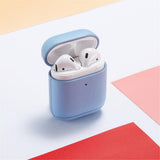 Maxbell Protective Leather Case Cover - Anti Lost Skin Case for Airpods Sky Blue