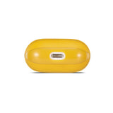 Maxbell Protective Leather Case Cover - Anti Lost Skin Case for Airpods Yellow