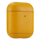 Maxbell Protective Leather Case Cover - Anti Lost Skin Case for Airpods Yellow