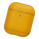 Maxbell Protective Leather Case Cover - Anti Lost Skin Case for Airpods Yellow