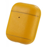 Maxbell Protective Leather Case Cover - Anti Lost Skin Case for Airpods Yellow