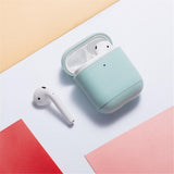 Maxbell Protective Leather Case Cover - Anti Lost Skin Case for Airpods Green